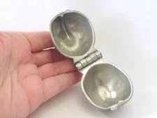 Antique French LG 925 Pewter Metal WALNUT Ice Cream Mold, Letang & Sons