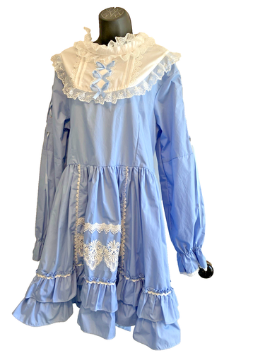 Lolimiss Dress Blue Cosplay Victorian Western Inspired Lace XL - Picture 4 of 11
