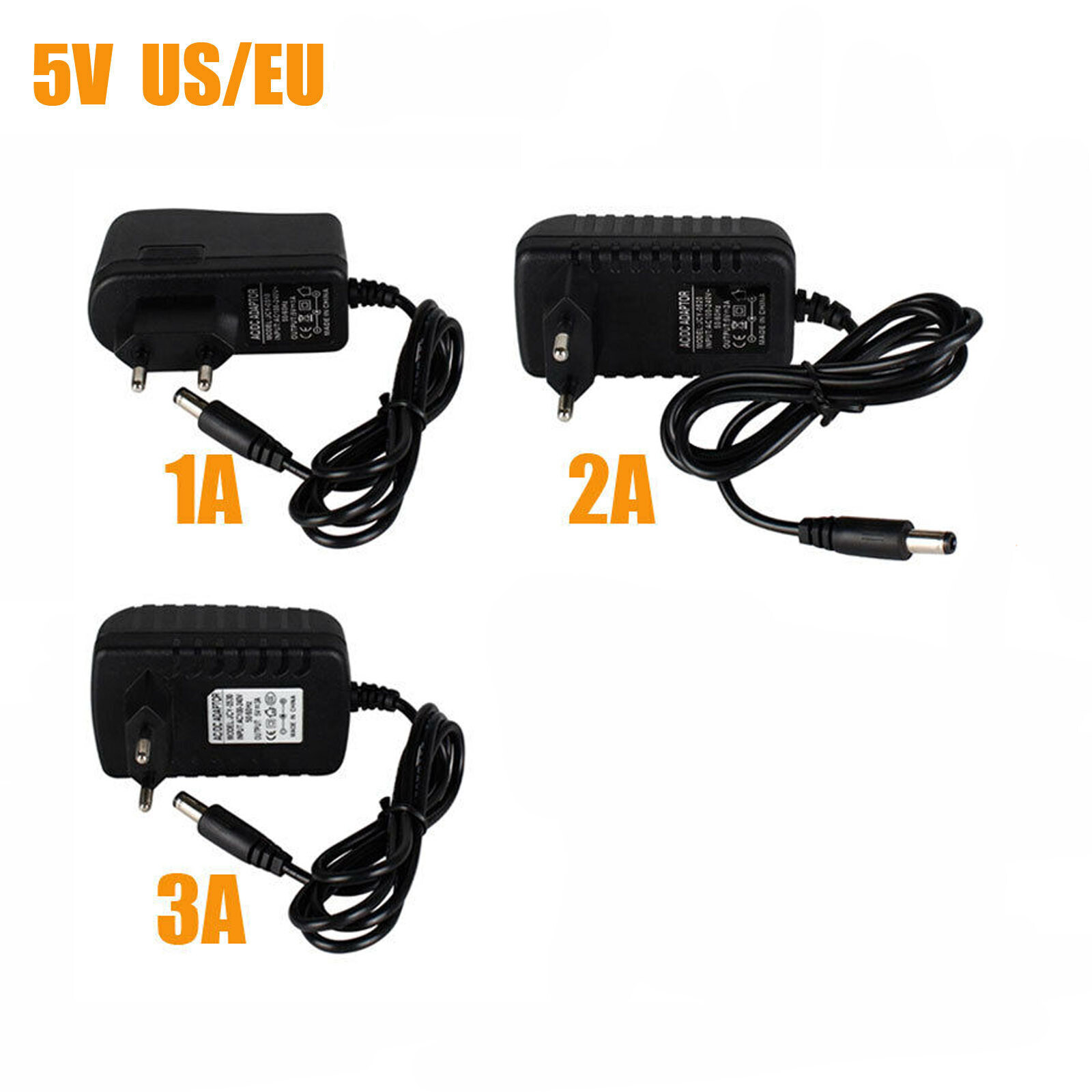 DC 5V 9V 12V 1A 2A 3A 0.5A Power Supply Adapter US EU Plug For LED
