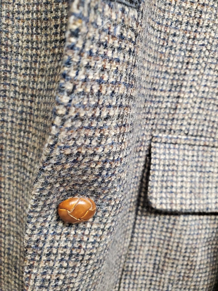 Wm. Chaqueta de Colección F. Farah de Lana Tweed Parche en el Codo en Marrón Talla 42R  Foto 3 de 4