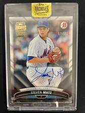 STEVEN MATZ 2017 TOPPS ARCHIVES SIGNATURE SERIES AUTO /71 NEW YORK METS *10876
