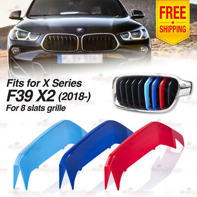 MPower 3 Farbe 8 Lamellen Niere Kühlergrill ABDECKUNG für BMW X2 F39 2018-2023