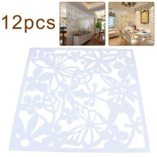 12pcs Room Divider 40*40cm Paravent Partition Wall Hollow Flowers Hanging Screen