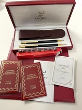 Must De Cartier Ball Point Pen Mechanical Pencil Set new in original  box