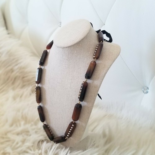 Faux Tortoise Shell Necklace | eBay