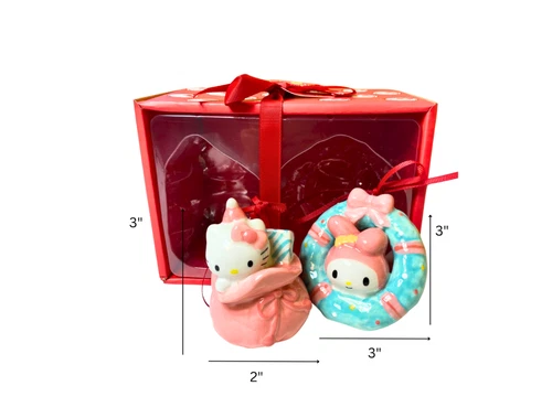 Sanrio Hello Kitty and My Melody Holiday Ceramic Ornament - Thumbnail 5