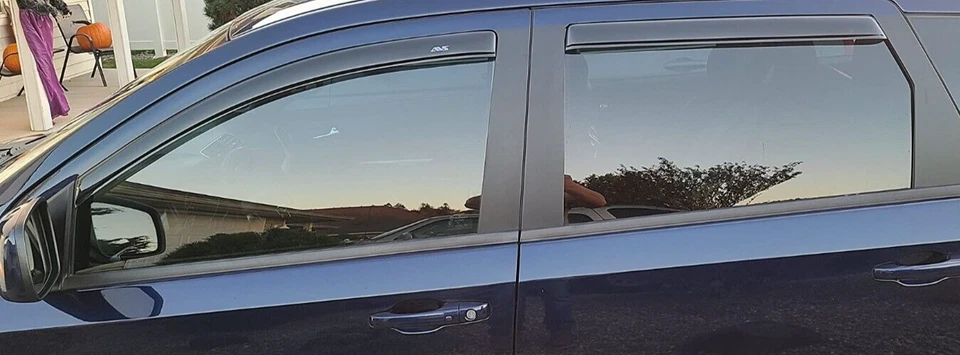 Protectores de lluvia AVS contra humo viseras de ventilación en canal para Dodge Journey SUV 2009-2020 Foto 2 de 4