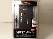 Monster iCarplay Cassette Tape Adapter For iPod And iPhone / 3ft - NEW