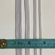 D&uuml;nnes flach geflochtenes Gummiband schwarz oder wei&szlig; 4 Breiten mal 3, 5 oder 10m