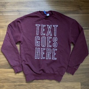 men's burgundy crew neck sweatshirt
