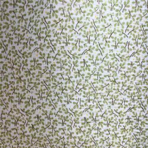 Couverture bébé mousseline Swaddle Me vert feuilles blanches coton été bébé 36" X 43" - Photo 1/4