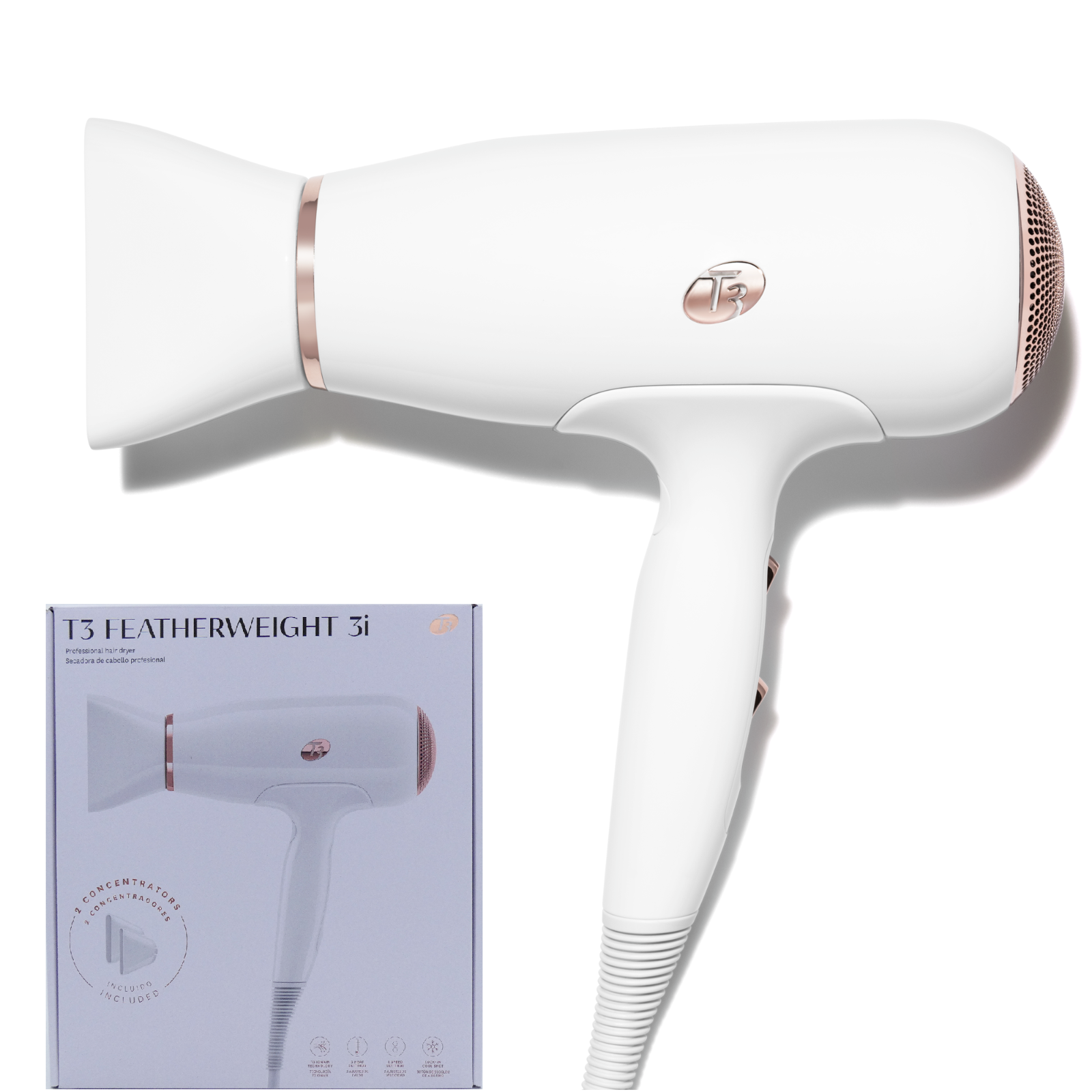 T3 Featherweight 3i Professional Ionic Hair Dryer Lightweight Frizz
