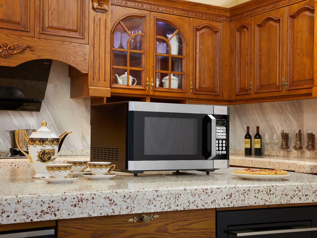Large stainless steel microwave online