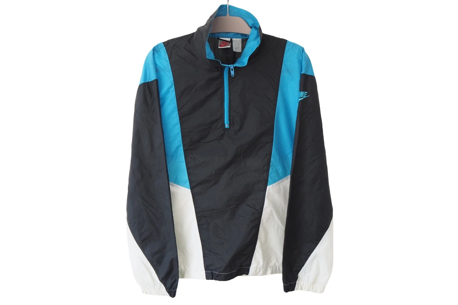 Vintage NIKE Anorak Jacket Size M small logo 90s sport windbreaker light wear