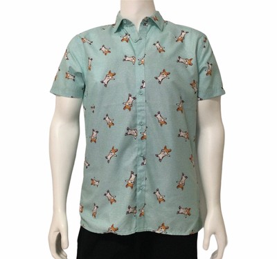 mens shirt with dog print