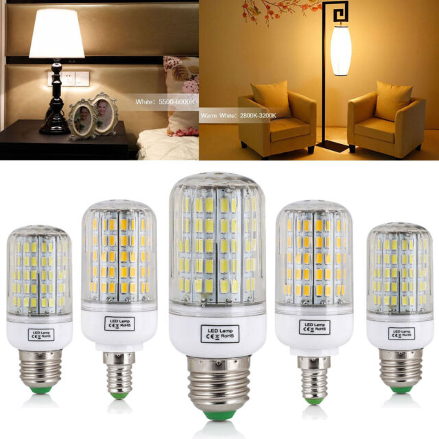LED Corn Bulb E27 E14 E12 B22 5730 SMD 24-165LEDs Home Lamp Decor AC110V/220V EM