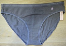 NWT Victoria's Secret Gray Signature Waistband 95 Cotton Bikini Panties S