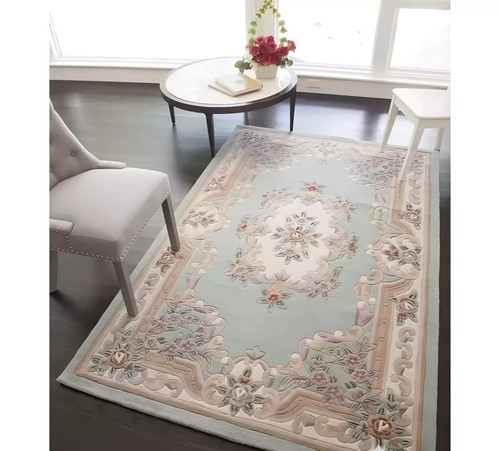 Hand-Tufted Aubusson Area Rug Classic French Design for LivingRoom ...