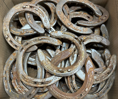 #ad #ad 50 Used Moderately Rusty Horseshoes from Texas Cowboy Crafting Welding $89.95