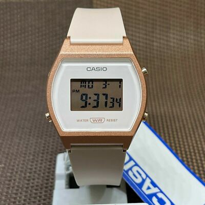 Casio LW-204-4A Beige Resin Strap Sporty Design Ladies' Digital Watch