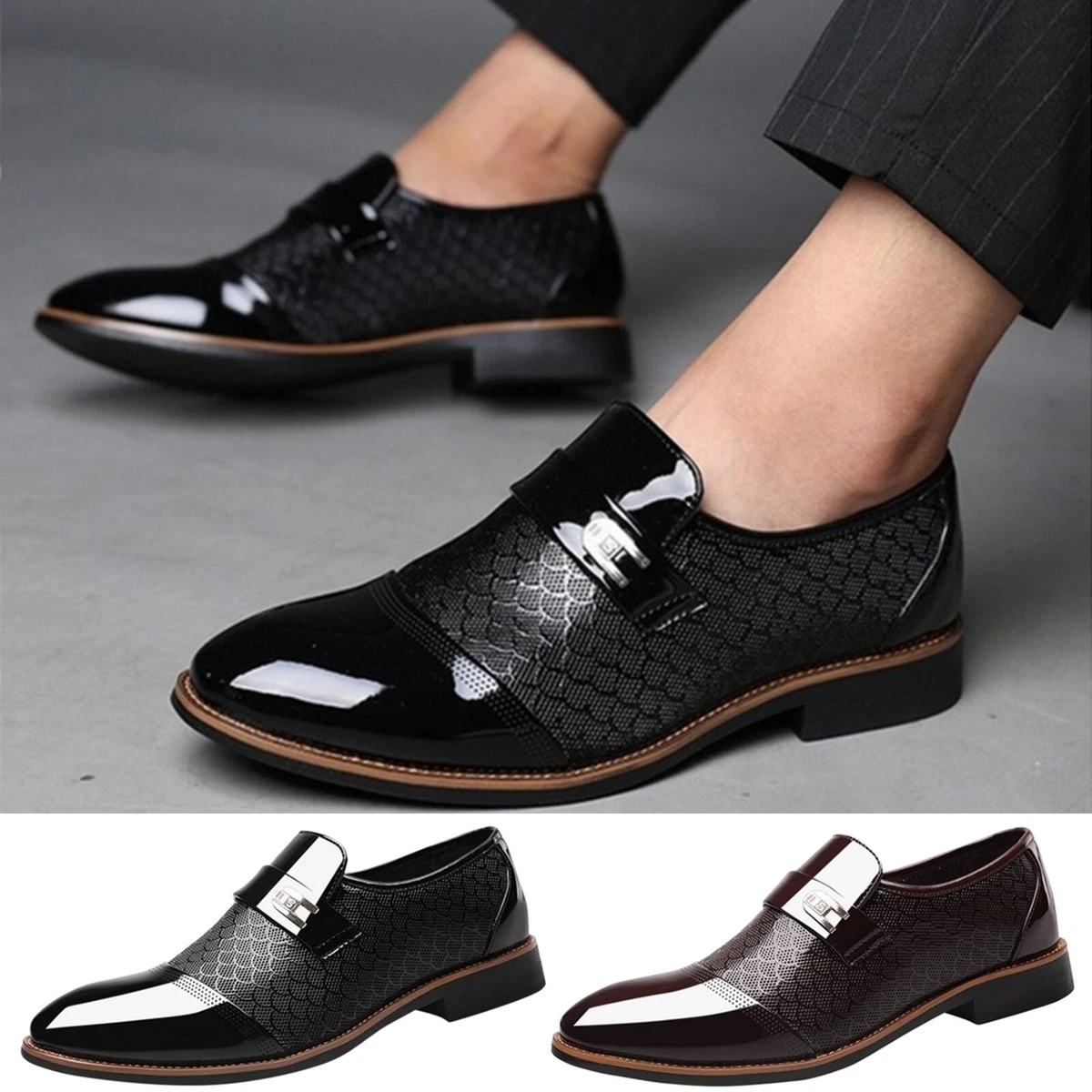 Steel toe slip on dress best sale shoes