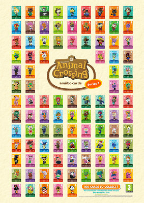 Animal Crossing Amiibo Cards Series 1 #0-100 Mint Authentic