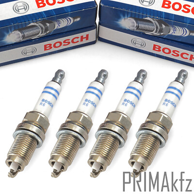 4x BOSCH Zündkerzen Super Plus FR7HC+ für Jeep Seat Skoda VW Golf Polo 9N