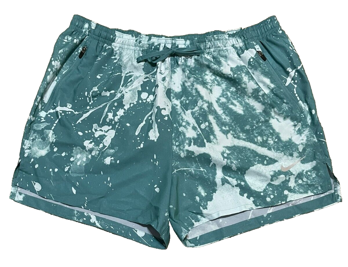 Nike 4” Dri Fit Stride Run Division Marble Green Shorts Men's Large  DV9272-379