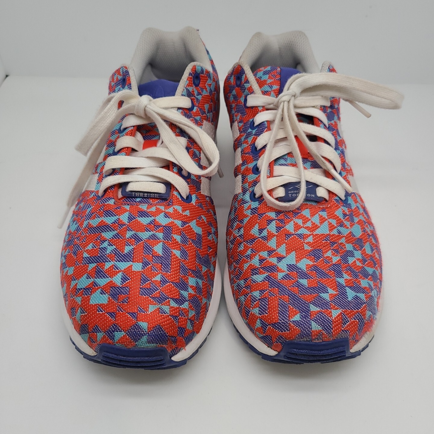 Adidas ZX Flux Weave Athletic Shoes Red Blue Nigh… - image 2