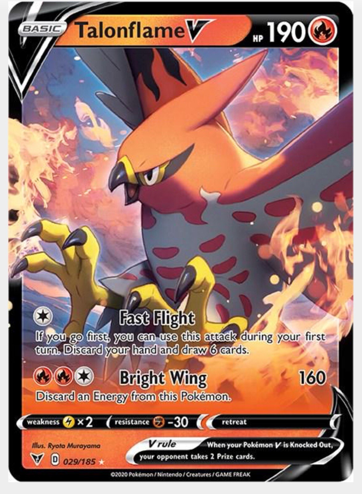 Talonflame V 029/185 Swsh04: Vivid Voltage Holo - NM