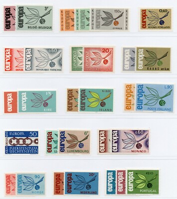1965 - Europa CEPT (komplettes Jahr) - Zweig, 19 Länder 36 Werte postfrisch **