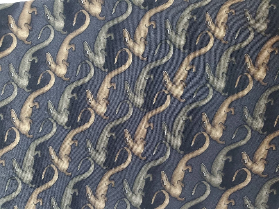 MEN'S NATURA "Leaping Lizards" S/N ES001-012 TIES NECK TIES DESIGNER Novelty - Image 3 of 4