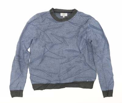 Marks and Spencer Damen Pullover Blau Rundhals Acrylmischung Größe M