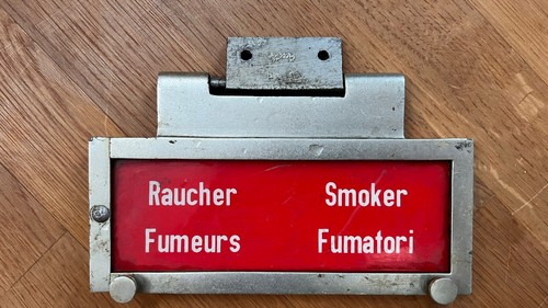 2 Garthe Schilder m. Rahmen, DB Wagon, Raucher/Nichtraucher, Schild Waggonschild - Bild 6 von 10