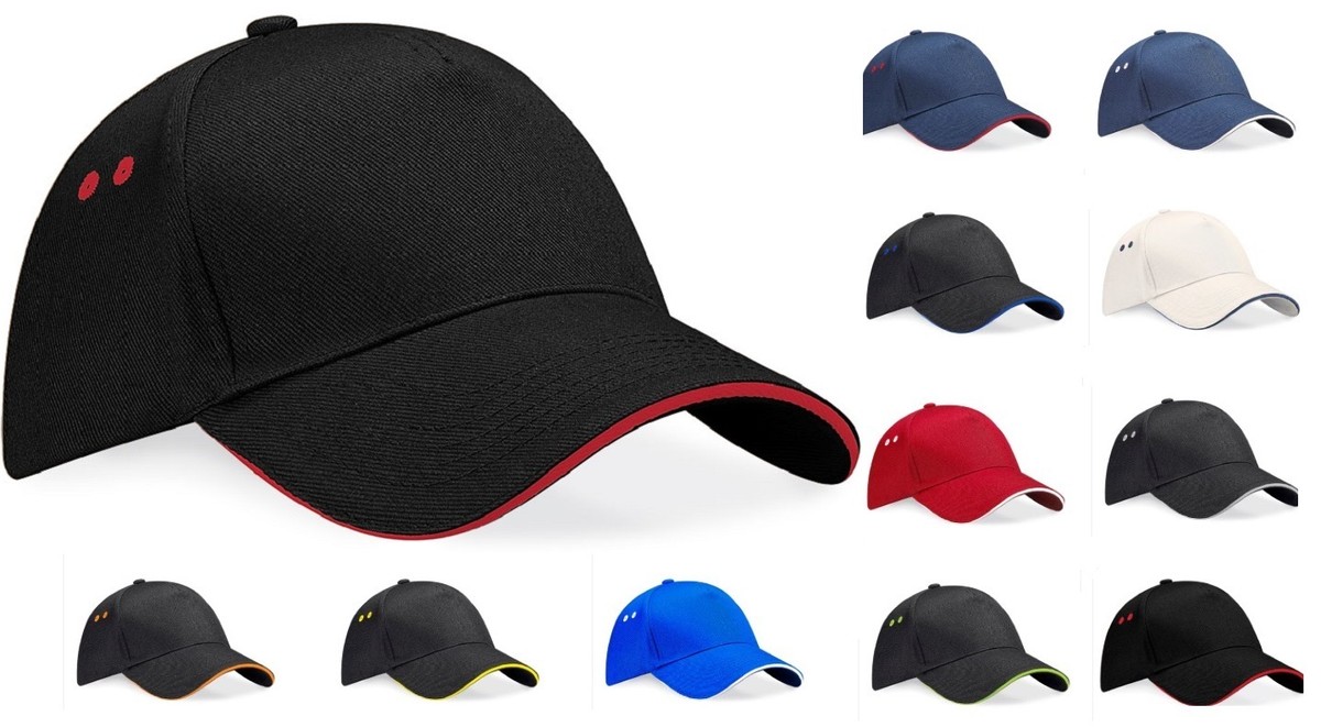 Gorra De Golf Deportiva Beechfield Ultimate Contrast Colour Cotton Drill