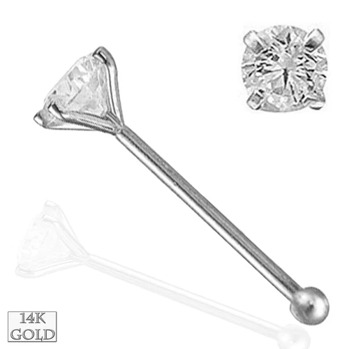 14k Solid White Gold Nose Piercing Nose Stud Nose Hoop Nose Rings Body Jewelry