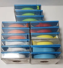 Chartpak Graphic Tape Lot of 15 Scrapbooking  1/2" Colors Hard Plastic Cases