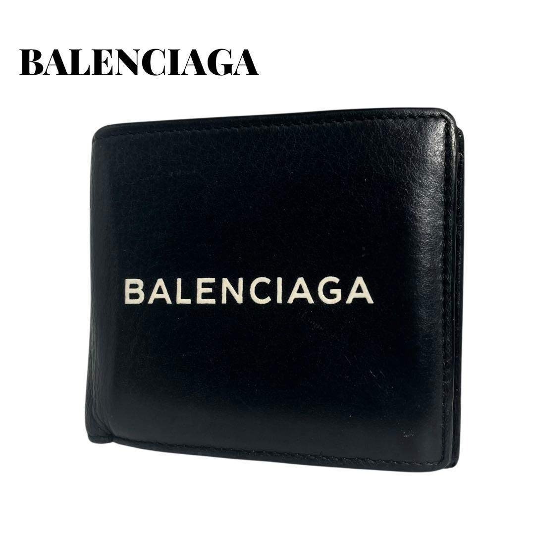 Rare ✨ Balenciaga Bifold Wallet Everyday Logo Black Leather