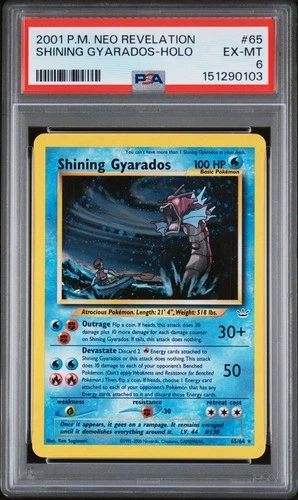 2001 Pokemon Neo Revelation #65 Shining Gyarados-Holo PSA 6 EX-MT