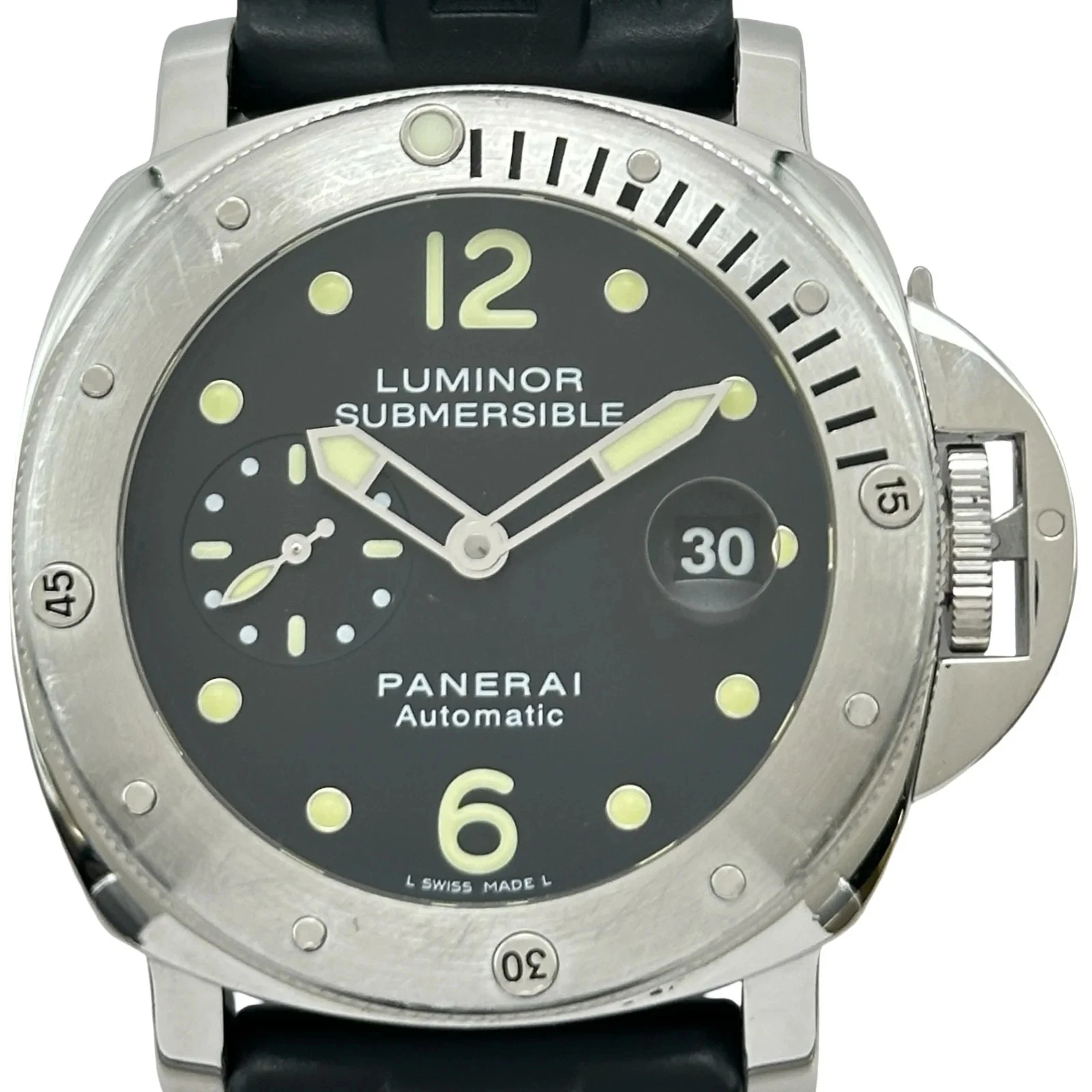 Panerai — PANERAI Luminor PAM00024 44mm SS Black Dial Automatic Watch #OKW526