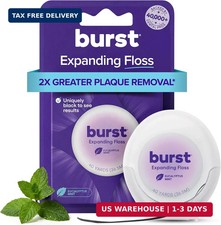 Expanding Dental Floss Mint Eucalyptus/40 Yards  Stain Absorbing  Woven Too...