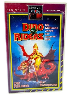 DINO RIDERS Der Zeitsprung - Die Rulons VHS Video BOX 1980 - INKgrafix Toys A419