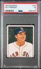 1950 BOWMAN #187 LOU STRINGER PSA VG 3