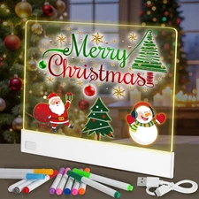 LED Note Board,13.7x10 Lumiboard LED Drawing Board for Kids, 4 Modes  7 Color...