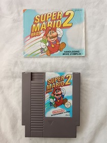 Super Mario Bros 2 [NES, 1989] Loose With Nintendo Cover & Manual - Authentic