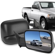 Black Manual Adjusted Side View Mirror Tow Towing Mirrors Left  Right Pair