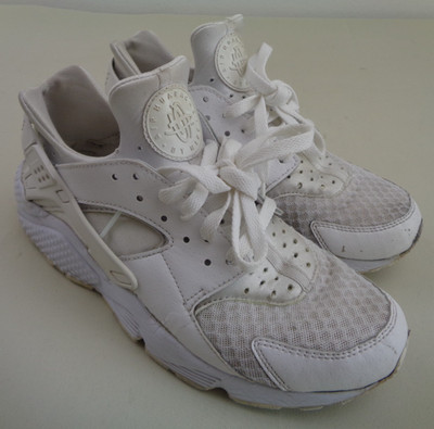 Nike Air Huarache Triple White Platinum 318429-111 Größe 8 UK