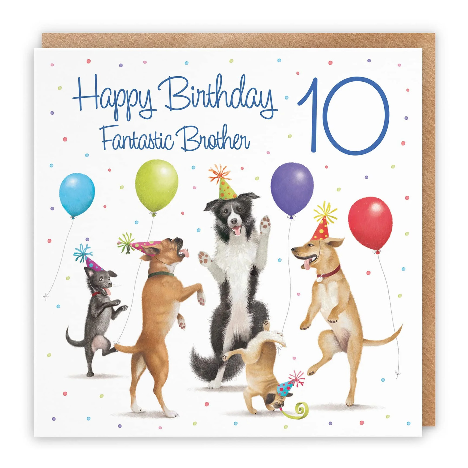 10th Brother Birthday Card Dancing Dogs Milo's Gallery