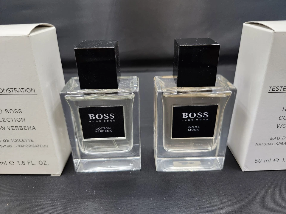 ДВЕ НОВЫЕ ТУАЛЕТНЫЕ ВОДЫ HUGO BOSS COLLECTION ШЕРСТЬ МУСКУС И ХЛОПОК ВЕРБАНА (ТЕСТЕРЫ) 1,6 УНЦИИ - Изображение 2 из 4