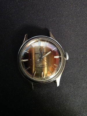 HENRI SANDOZ & FILS 17J Manual PATINA DIAL SWISS MEN'S WORKING CONDITION No Band